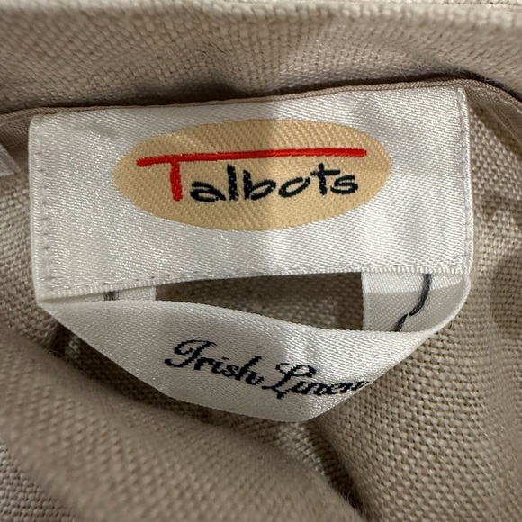 Talbots Bristol Women's Flax Beige Irish Linen Chino Pants Size 10 - Picture 7 of 7